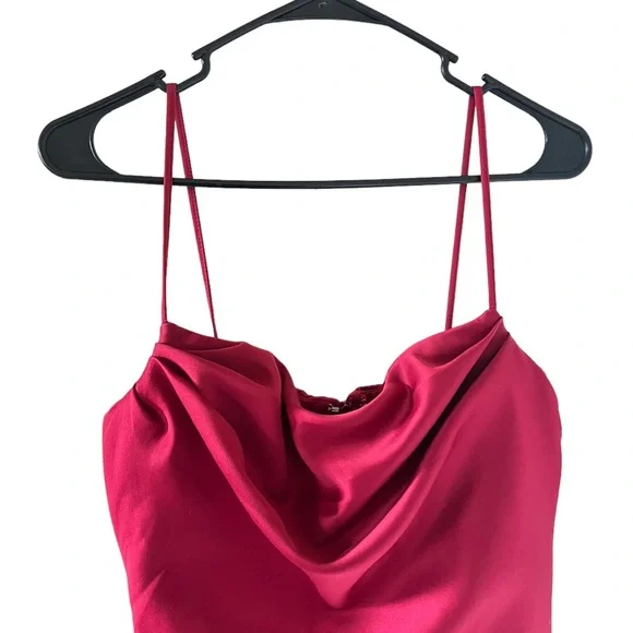 COPY - House of CB Anja Satin Corset Red Midi Dress - Picture 5 of 16